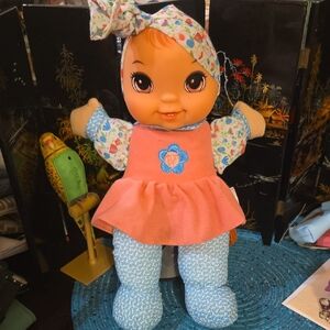 Adorable Floral Baby Doll with Headband